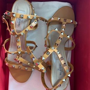 Valentino Rockstud chunky heel sandals 37.5